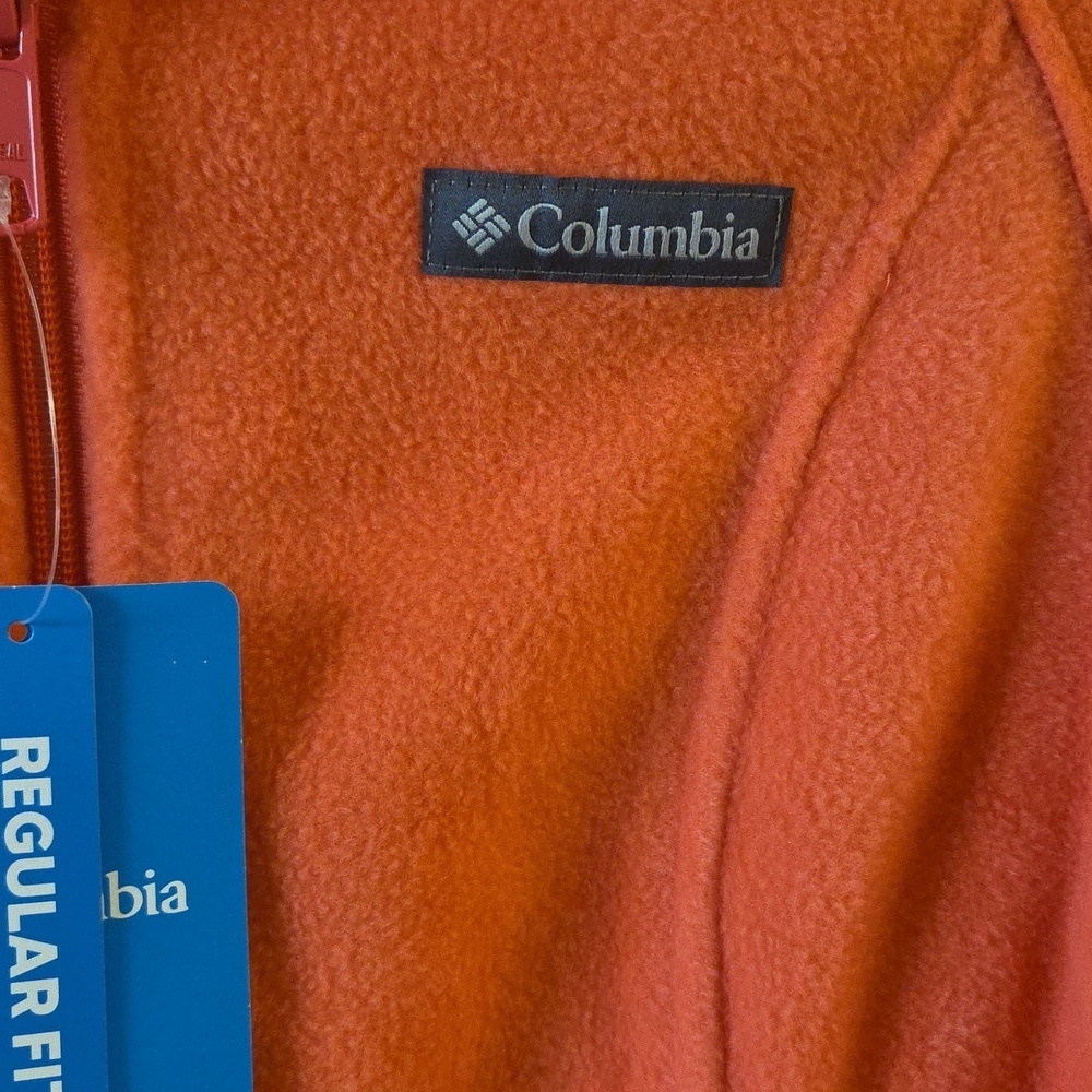 Columbia Vibrant Orange Full Zip Fleece Jacket - Picture 5 of 16